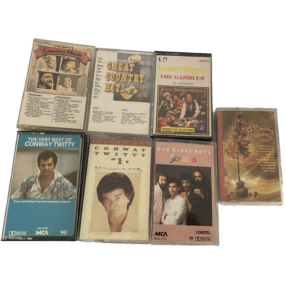 Vtg Lot Of 7 Country Music Cassette Tapes -Conway Twitty -Oakridge Boys -Hits - Picture 2 of 16